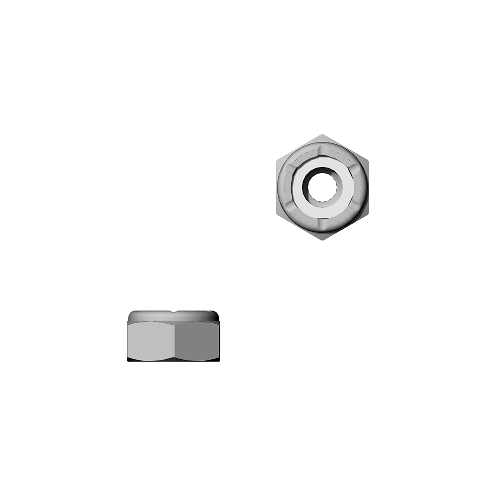 #6-32 Nylon Insert Locknuts 18-8 Stainless Steel