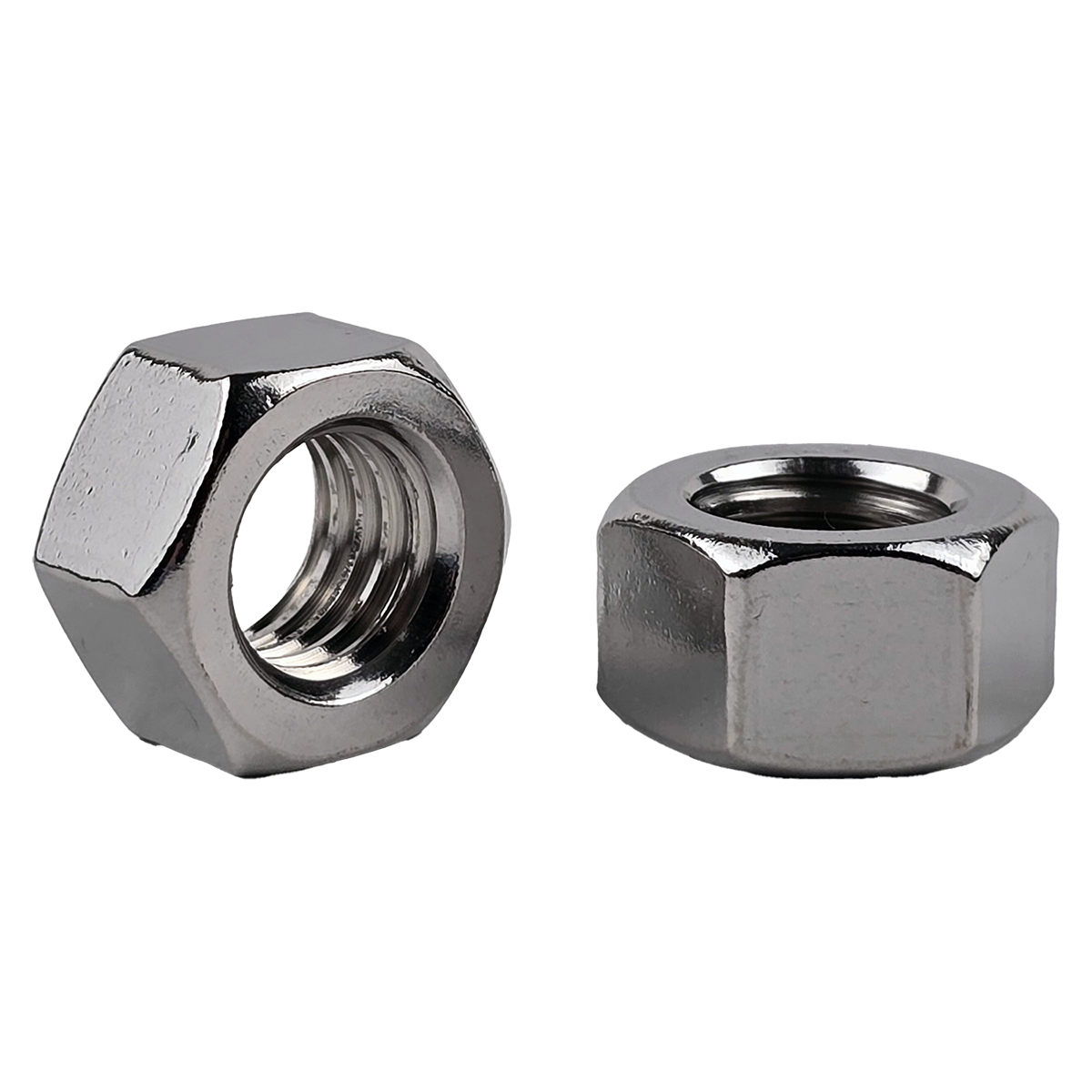 1/2"-13 Finish Hex Nuts 18-8 Stainless Steel