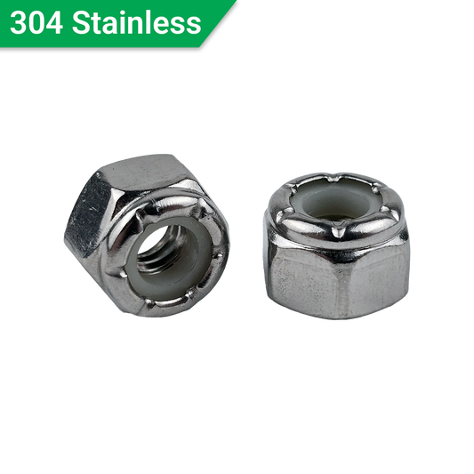 1/4"-20 Nylon Insert Locknuts 18-8 Stainless Steel
