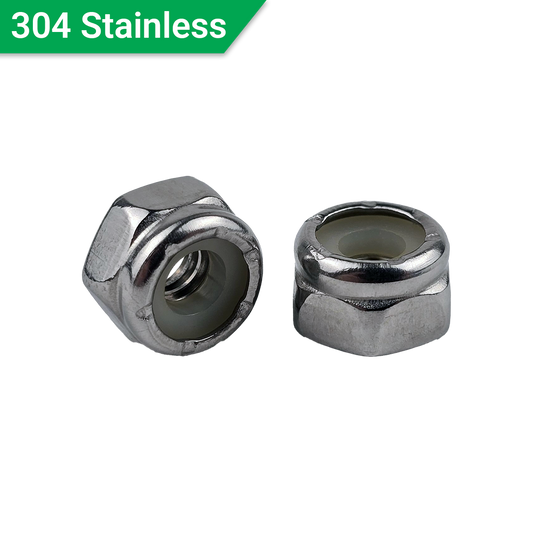 #10-24 Nylon Insert Locknuts 18-8 Stainless Steel