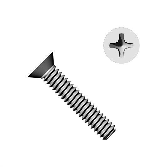 #10-24 Phillips Flat Head Machine Screws 18-8 Stainless Steel