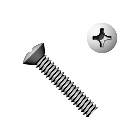 #10-24 Phillips Oval Head Machine Screws 18-8 Stainless Steel