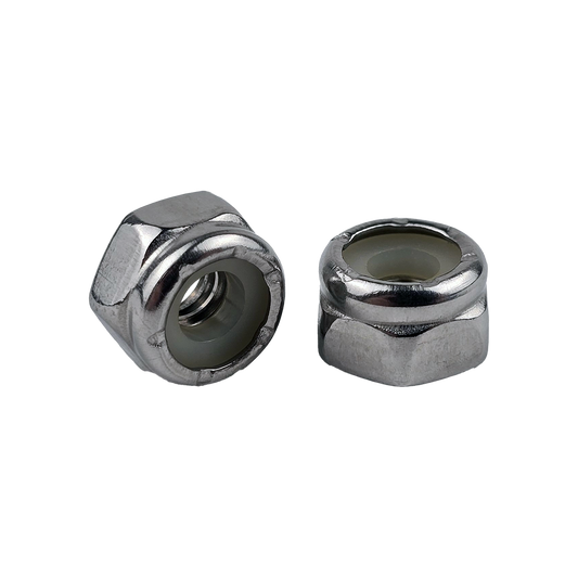 #10-32 Nylon Insert Locknuts 18-8 Stainless Steel