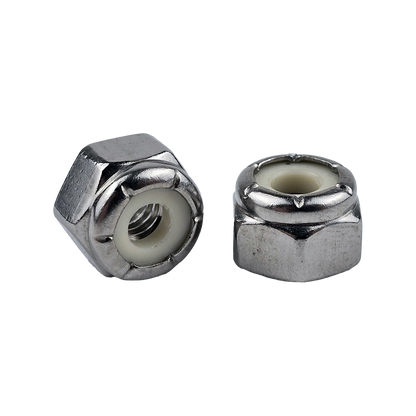 #12-24 Nylon Insert Locknuts 18-8 Stainless Steel