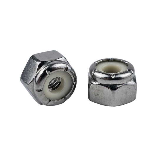 #12-24 Nylon Insert Locknuts 18-8 Stainless Steel