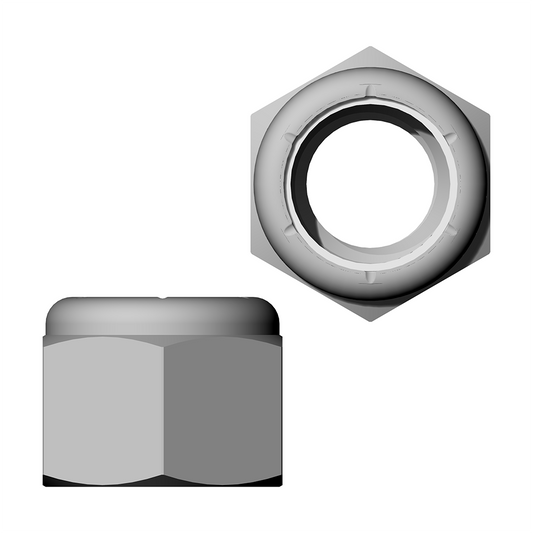 1/2"-13 Nylon Insert Locknuts 18-8 Stainless Steel