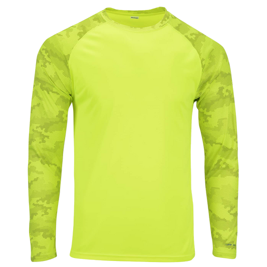 Paragon 216 Cayman Long Sleeve Sun Shirt Safety Green Front