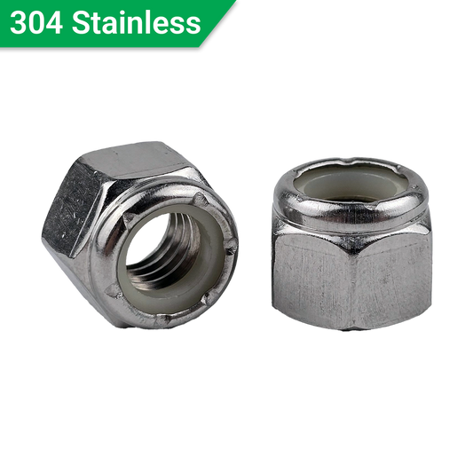 3/8"-16 Nylon Insert Locknuts 18-8 Stainless Steel