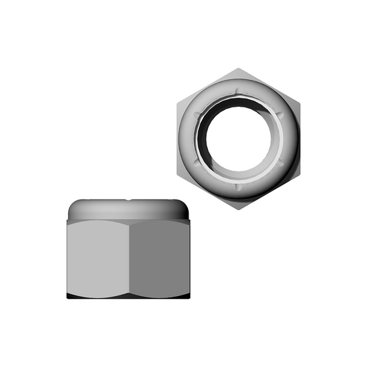 3/8"-16 Nylon Insert Locknuts 18-8 Stainless Steel
