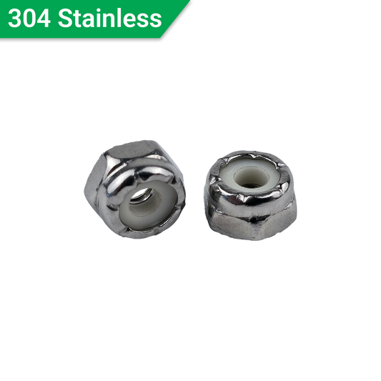 #4-40 Nylon Insert Locknuts 18-8 Stainless Steel