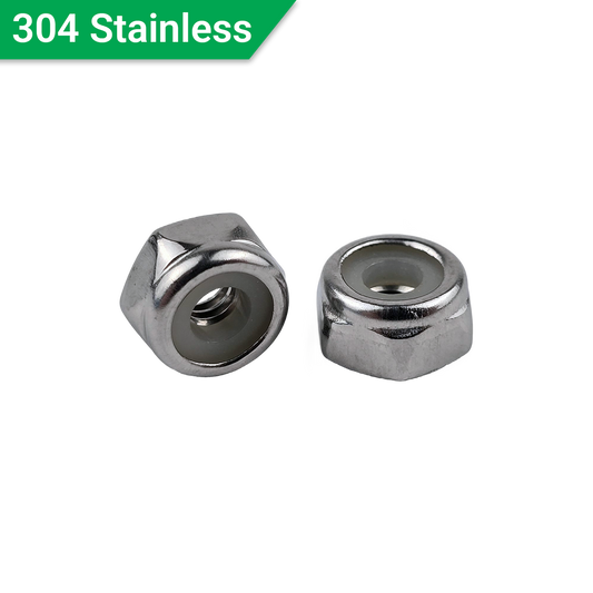 #6-32 Nylon Insert Locknuts 18-8 Stainless Steel