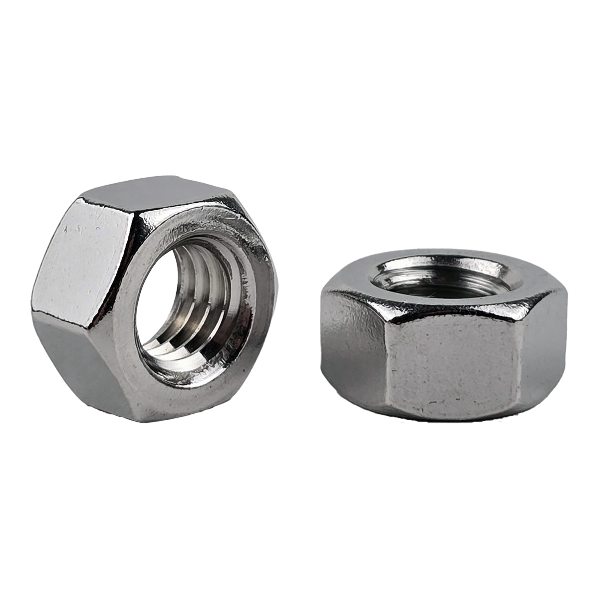 7/16"-14 Finish Hex Nuts 18-8 Stainless Steel