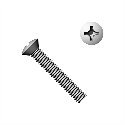 #8-32 Phillips Oval Head Machine Screws 18-8 Stainless Steel