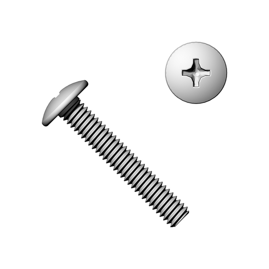 #8-32 Phillips Truss Head Machine Screws 18-8 Stainless Steel
